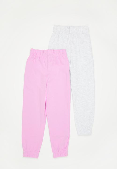 Superbalist - Girls 2 pack joggers - ice melange & lilac