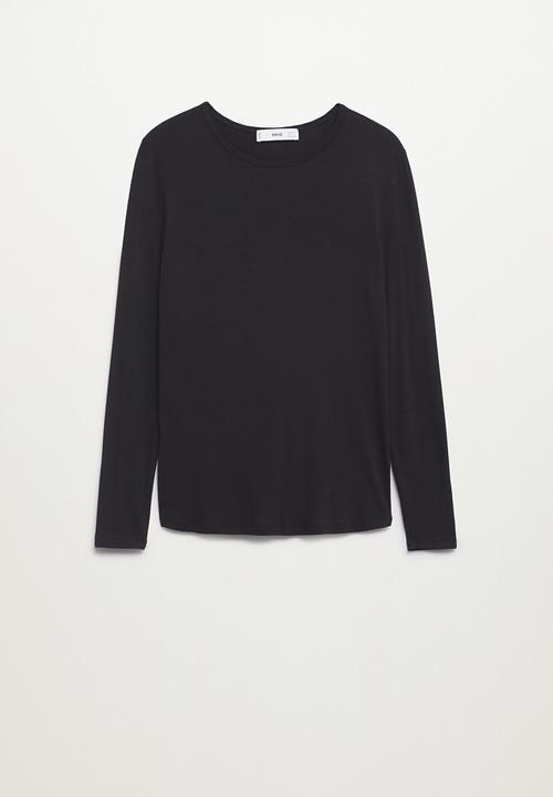 MANGO - T-shirt secondc - black