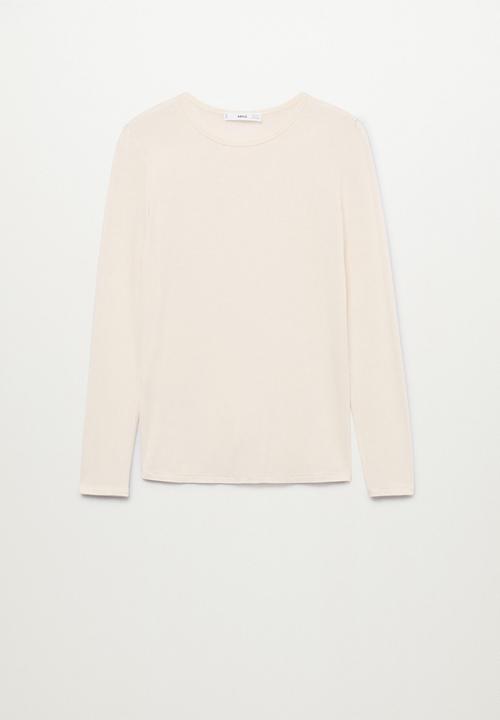 MANGO - T-shirt secondc - light beige