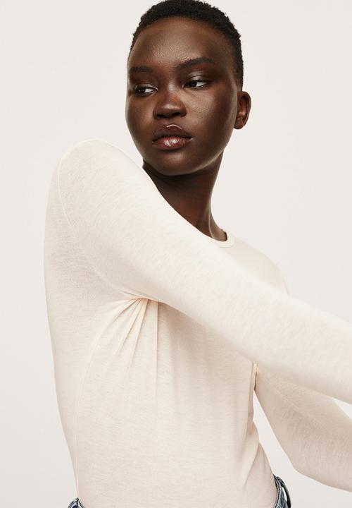 MANGO - T-shirt secondc - light beige