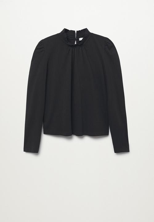 MANGO - T-shirt roca - black
