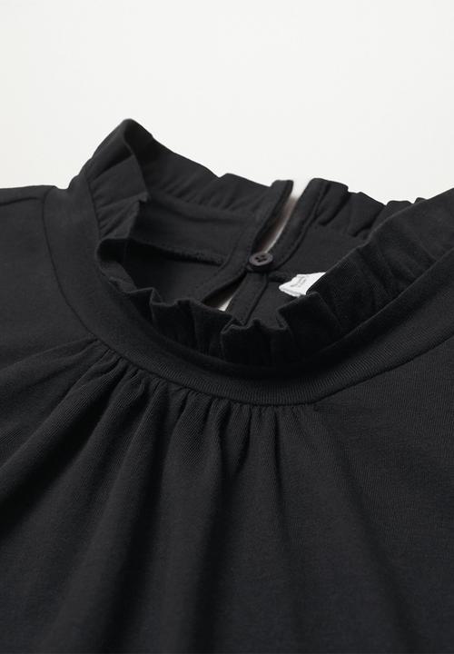 MANGO - T-shirt roca - black