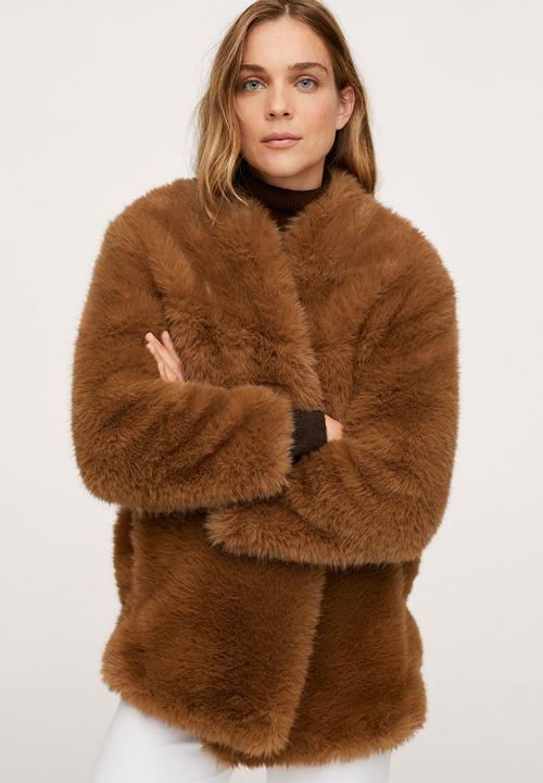 MANGO - Coat brilli - orange