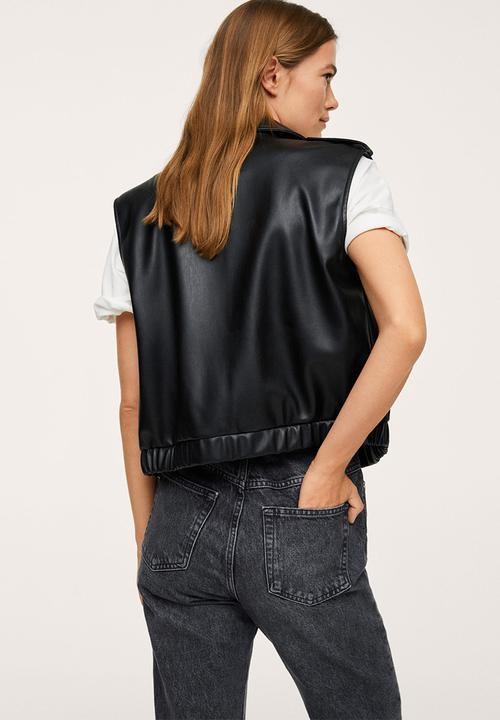 MANGO - Waistcoat telma - black