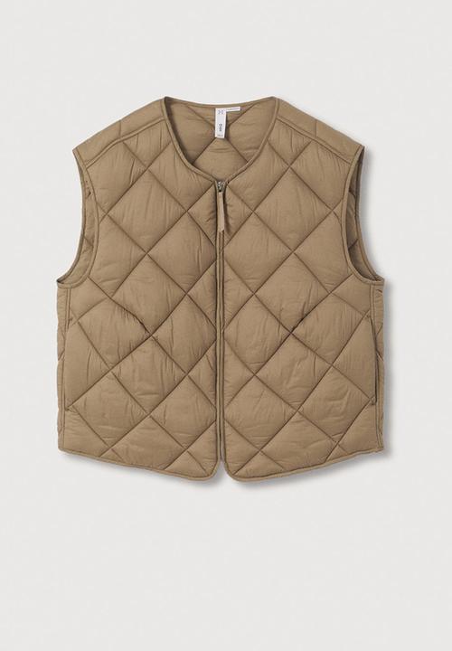 MANGO - Plus waistcoat bang - medium brown