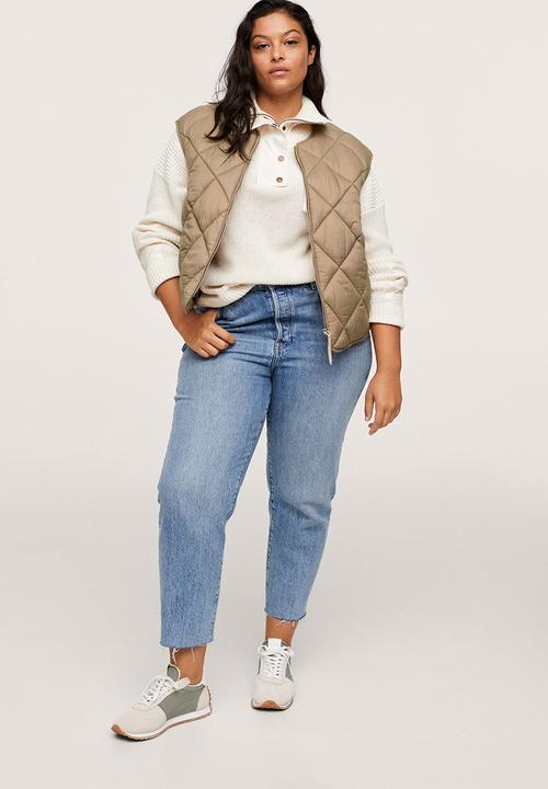 MANGO - Plus waistcoat bang - medium brown