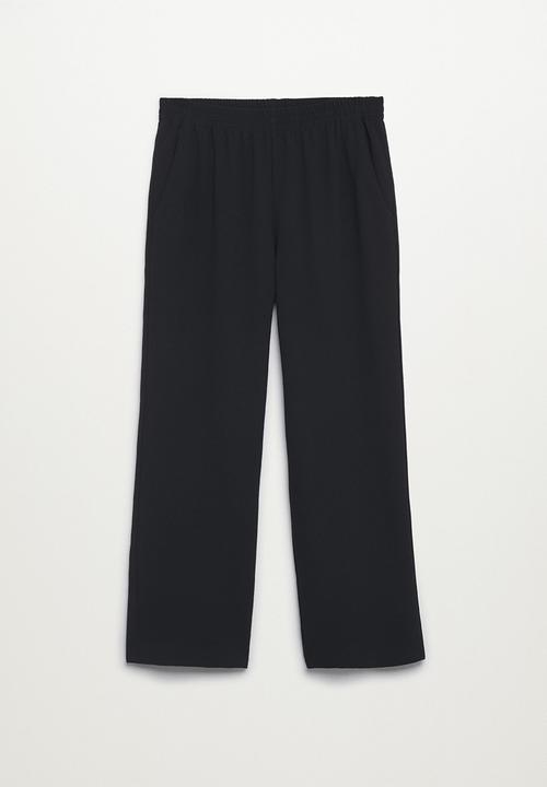 MANGO - Trousers rubber - black