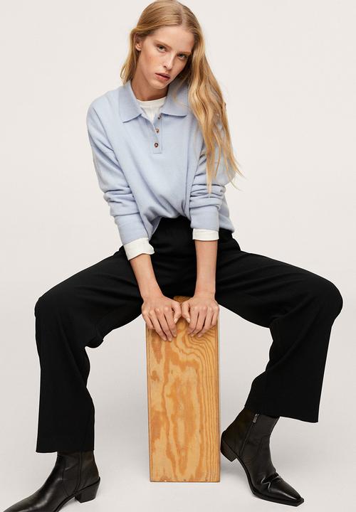 MANGO - Trousers rubber - black
