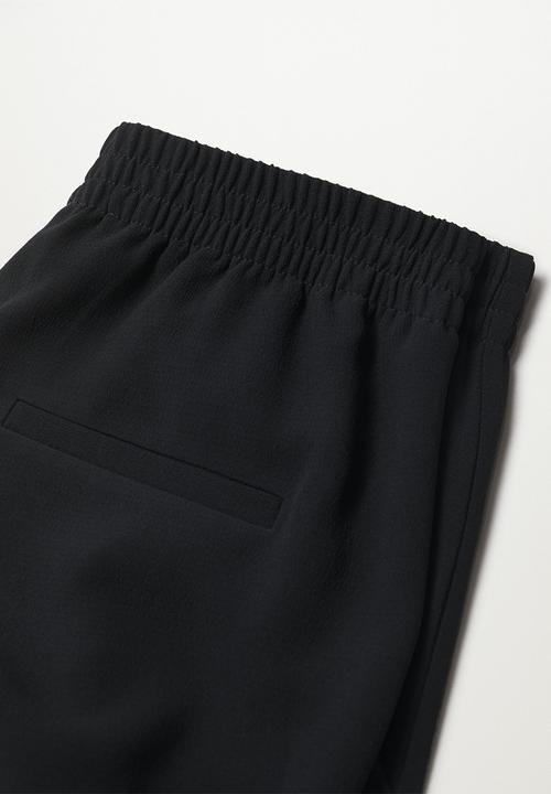 MANGO - Trousers rubber - black