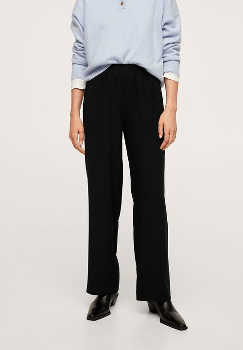 MANGO - Trousers rubber - black