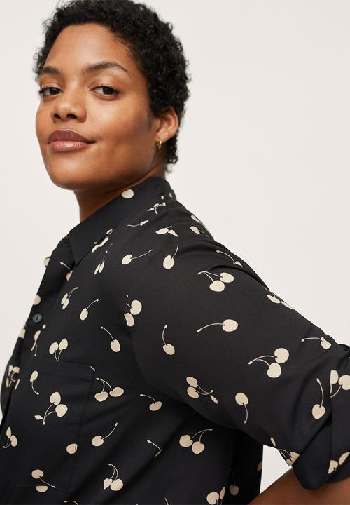 MANGO - Plus blouse leopard1 - black