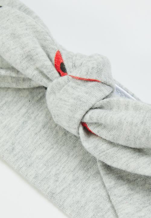 Cotton On - The tie headband - cloud marle/red 