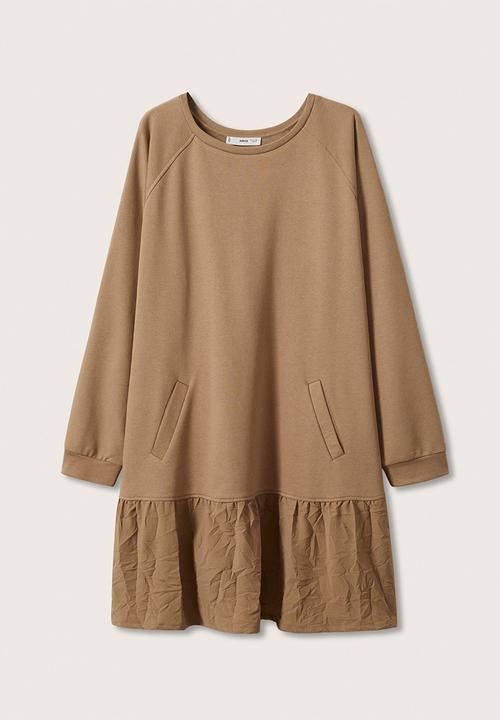 MANGO - Plus dress duplex - medium brown