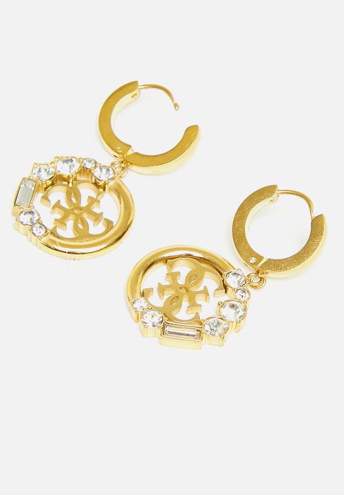GUESS - Pure light huggies 4g charm yg - gold