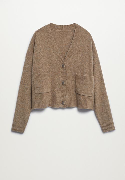 MANGO - Cardigan canada - medium brown