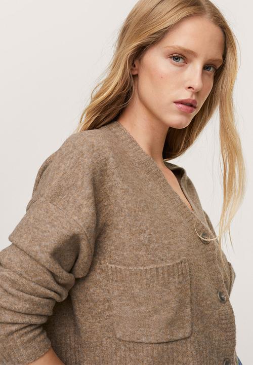 MANGO - Cardigan canada - medium brown