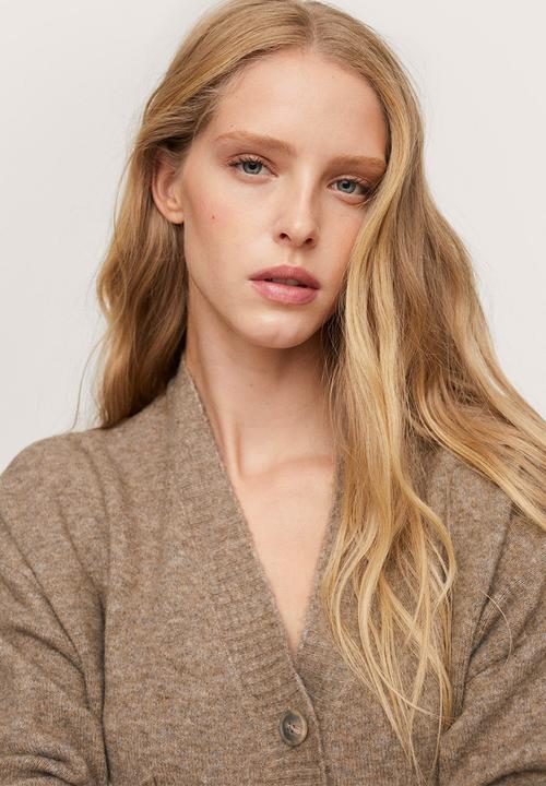 MANGO - Cardigan canada - medium brown