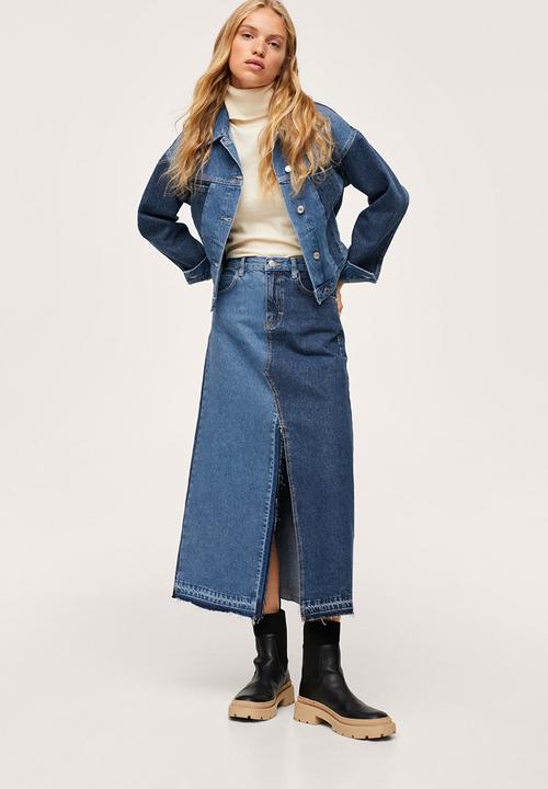 MANGO - Jacket iggy - open blue