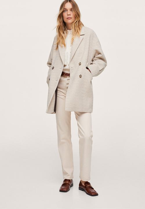 MANGO - Coat willy - light beige