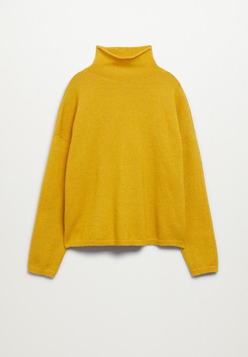 MANGO - Plus sweater peach - medium yellow