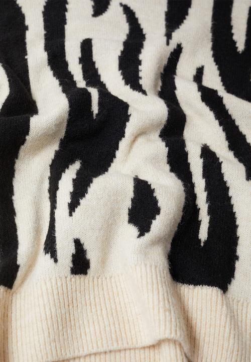 MANGO - Plus sweater comansi - black & beige 