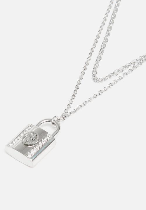 GUESS - Keep me close triple chain 4g lock rh - silver