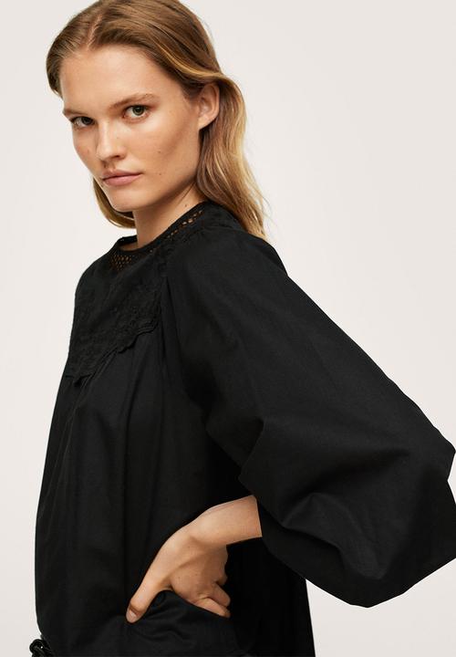 MANGO - Blouse nat - black