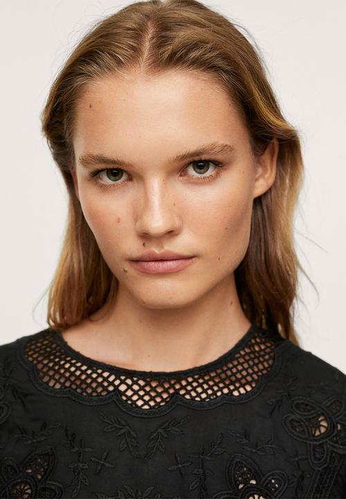 MANGO - Blouse nat - black