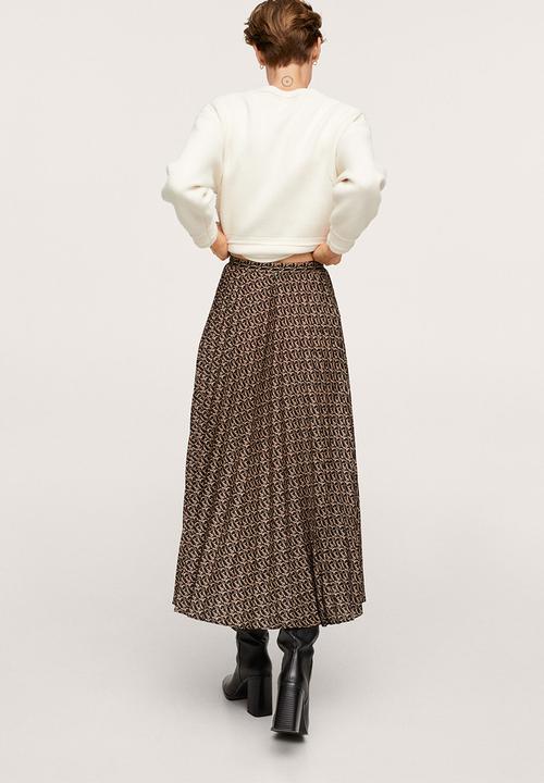 MANGO - Skirt quanti - black
