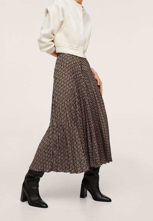 MANGO - Skirt quanti - black