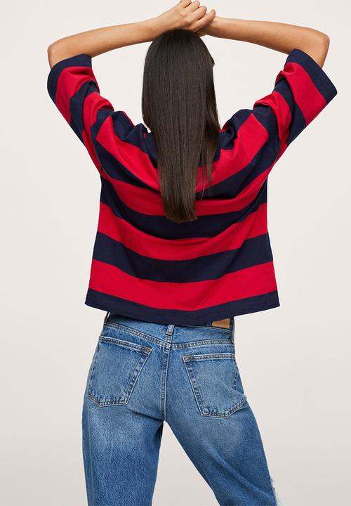 MANGO - T-shirt pstbut - navy