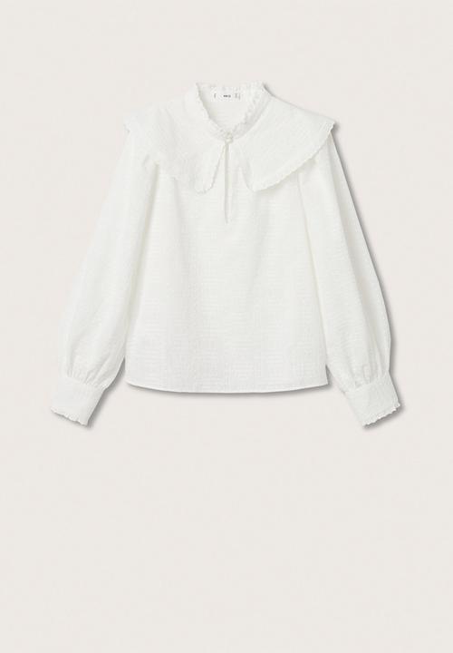 MANGO - Blouse fant - white