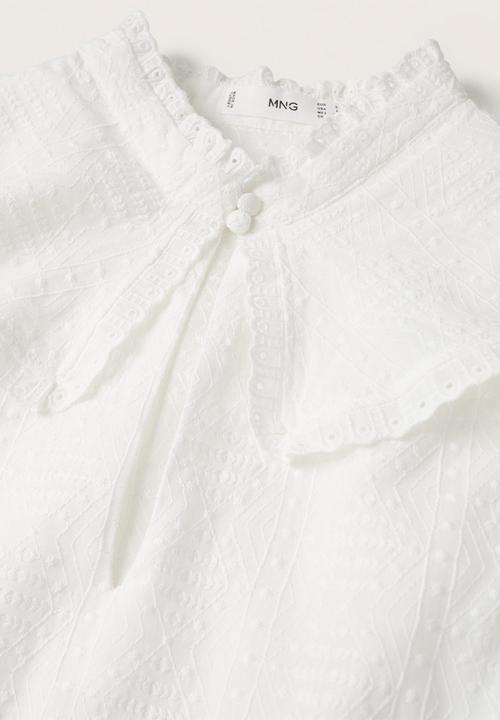 MANGO - Blouse fant - white