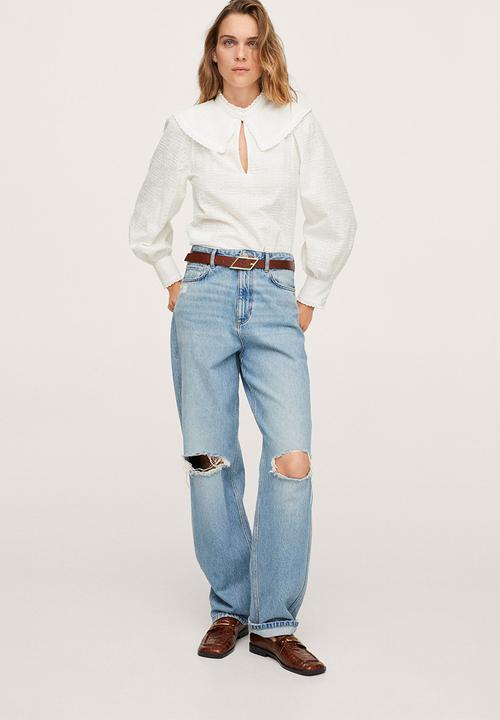 MANGO - Blouse fant - white