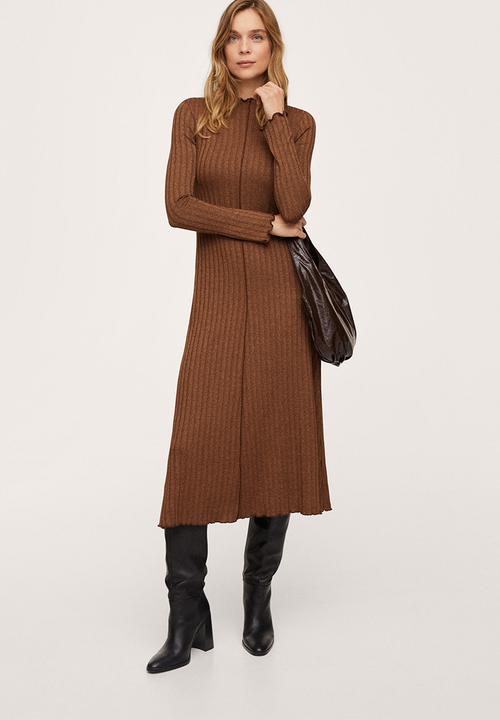 MANGO - Dress natasha - brown