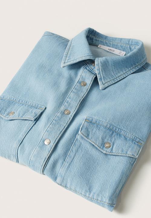 MANGO - Shirt julie - open blue