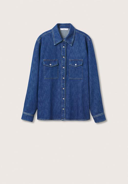 MANGO - Shirt julie - open blue
