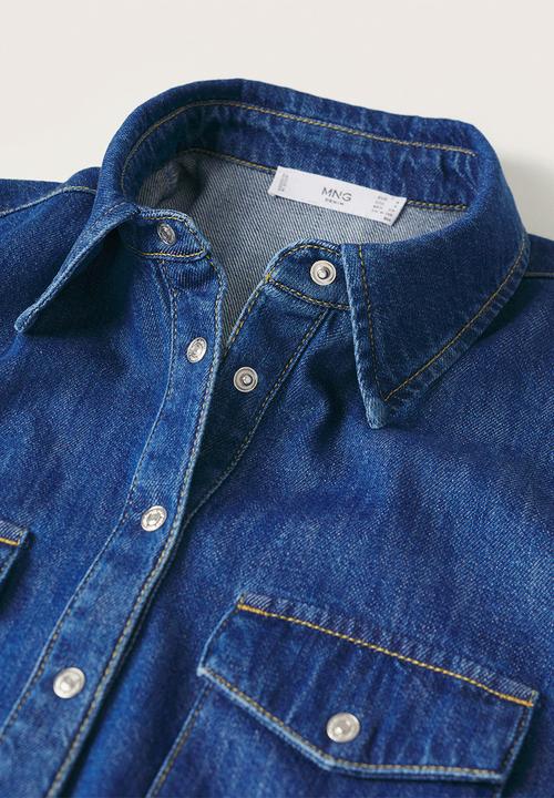 MANGO - Shirt julie - open blue
