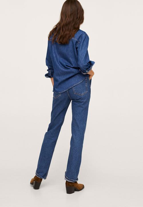 MANGO - Shirt julie - open blue