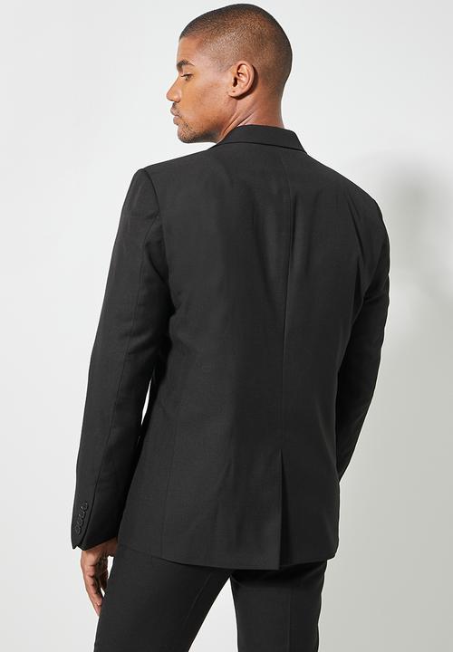 Superbalist - Regular fit 2-button single vent blazer - black
