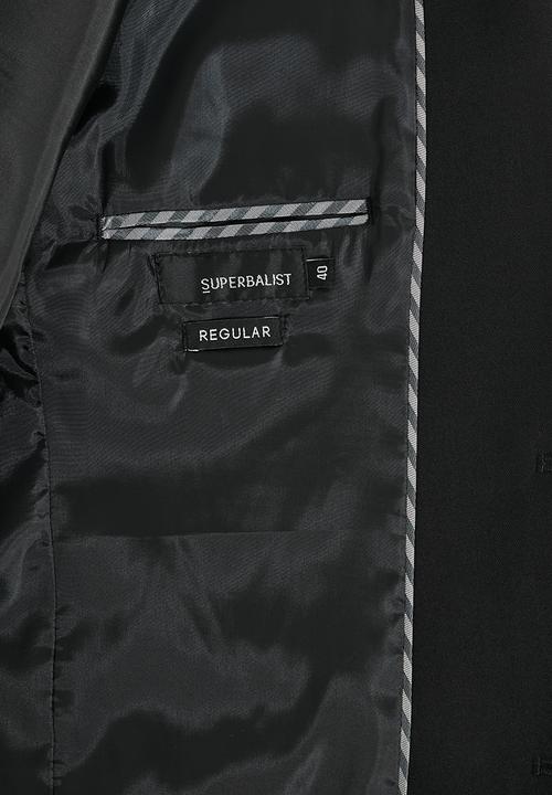 Superbalist - Regular fit 2-button single vent blazer - black