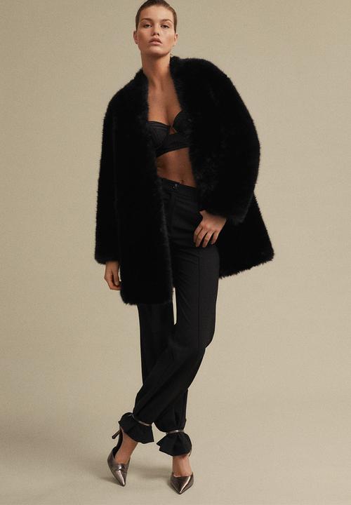MANGO - Coat cruela - black