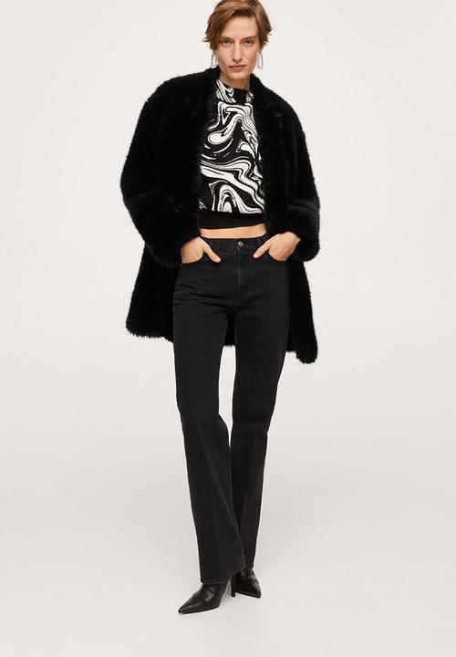 MANGO - Coat cruela - black