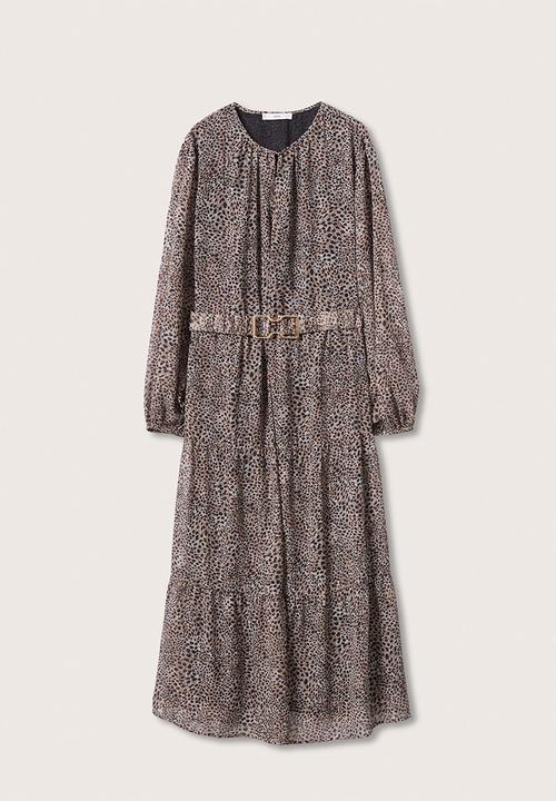 MANGO - Plus dress august - brown
