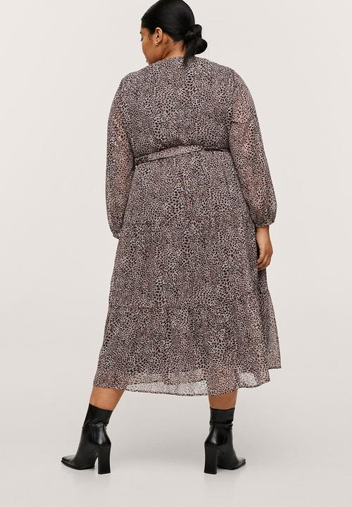MANGO - Plus dress august - brown
