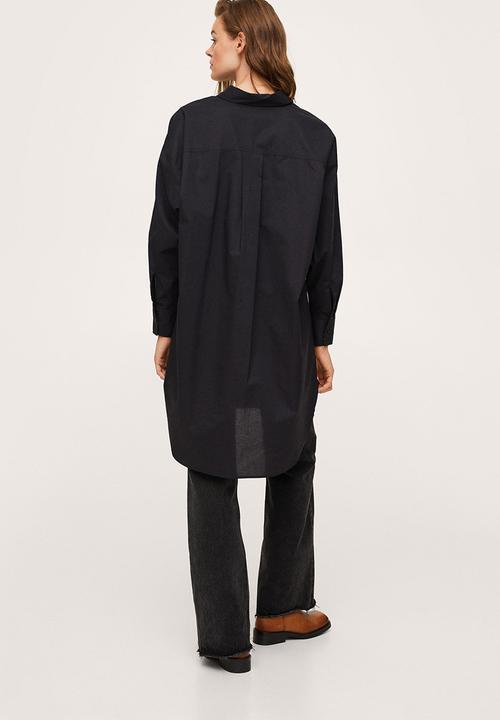 MANGO - Shirt lalong - black