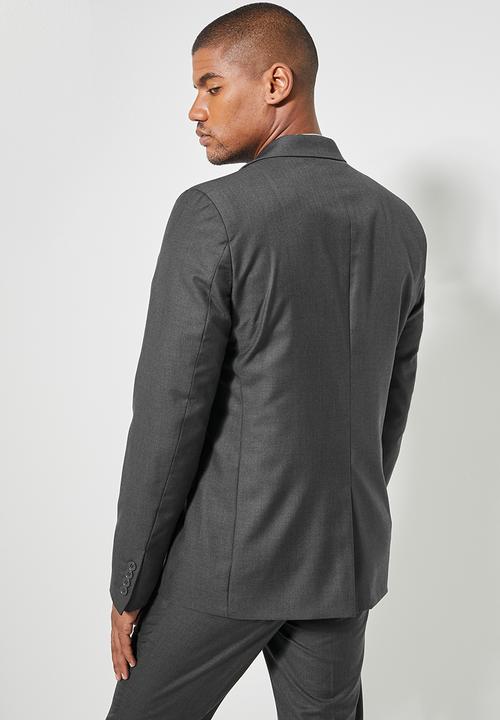 Superbalist - Soho slim fit 2-button single vent blazer - grey