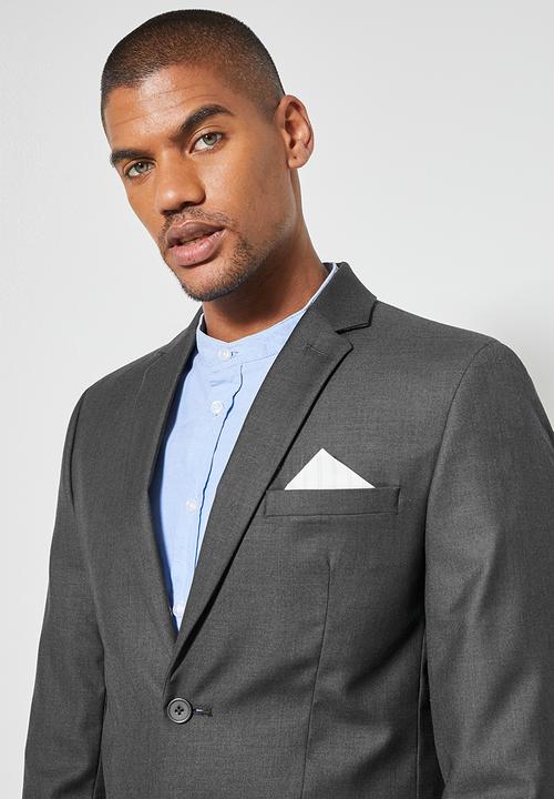 Superbalist - Soho slim fit 2-button single vent blazer - grey