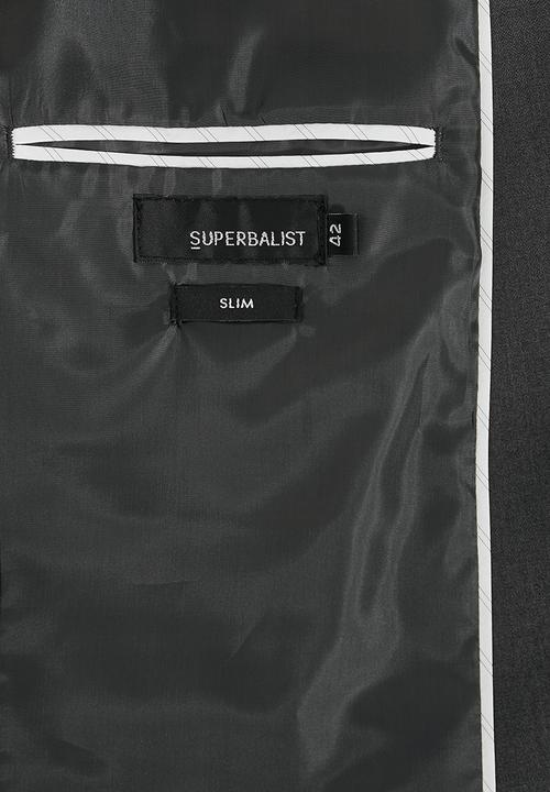 Superbalist - Soho slim fit 2-button single vent blazer - grey