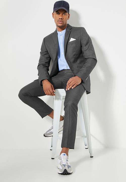 Superbalist - Soho slim fit 2-button single vent blazer - grey